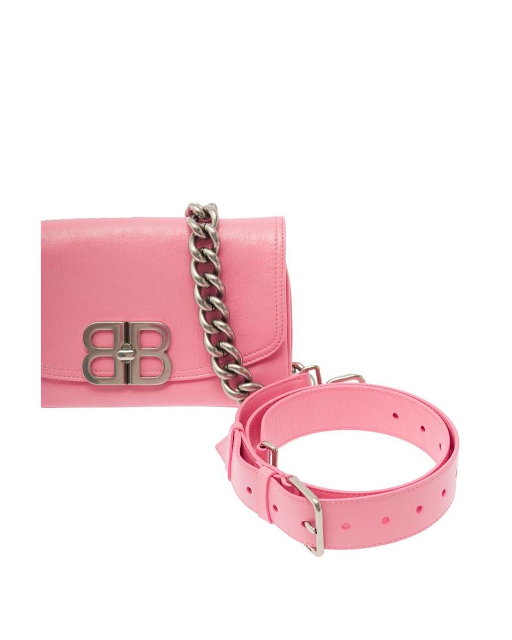Balenciaga Pink Bb Soft Small Shoulder Bag