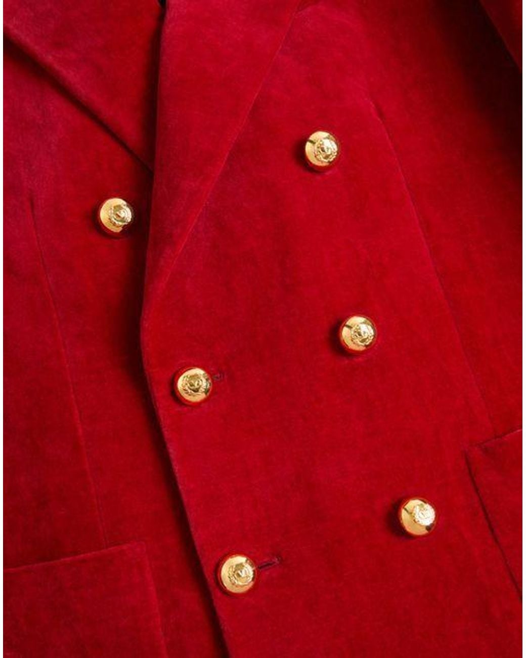 Valentino Red Double-Breasted Long-Sleeved Jacket for men
