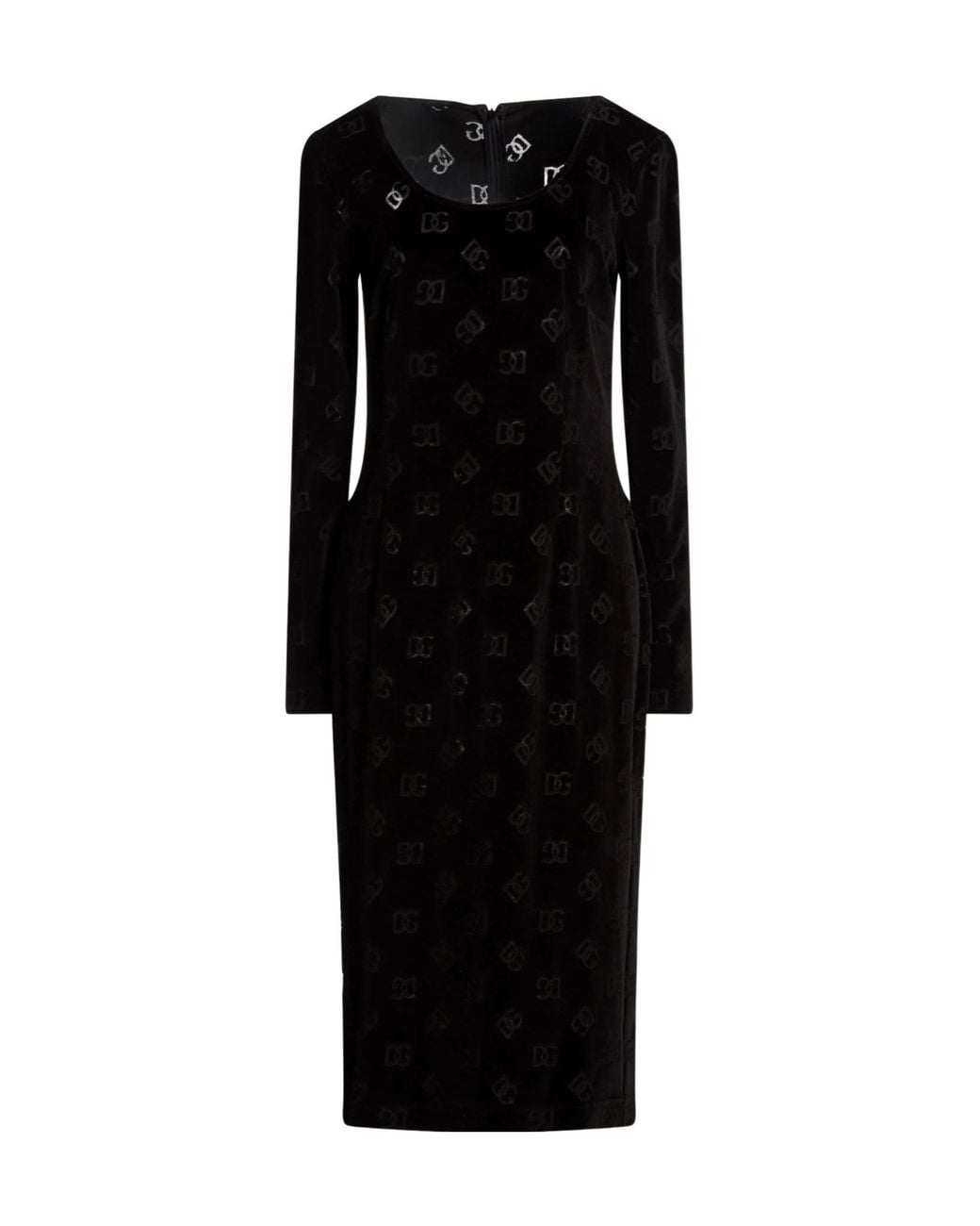 Dolce & Gabbana Black Velvet Dress
