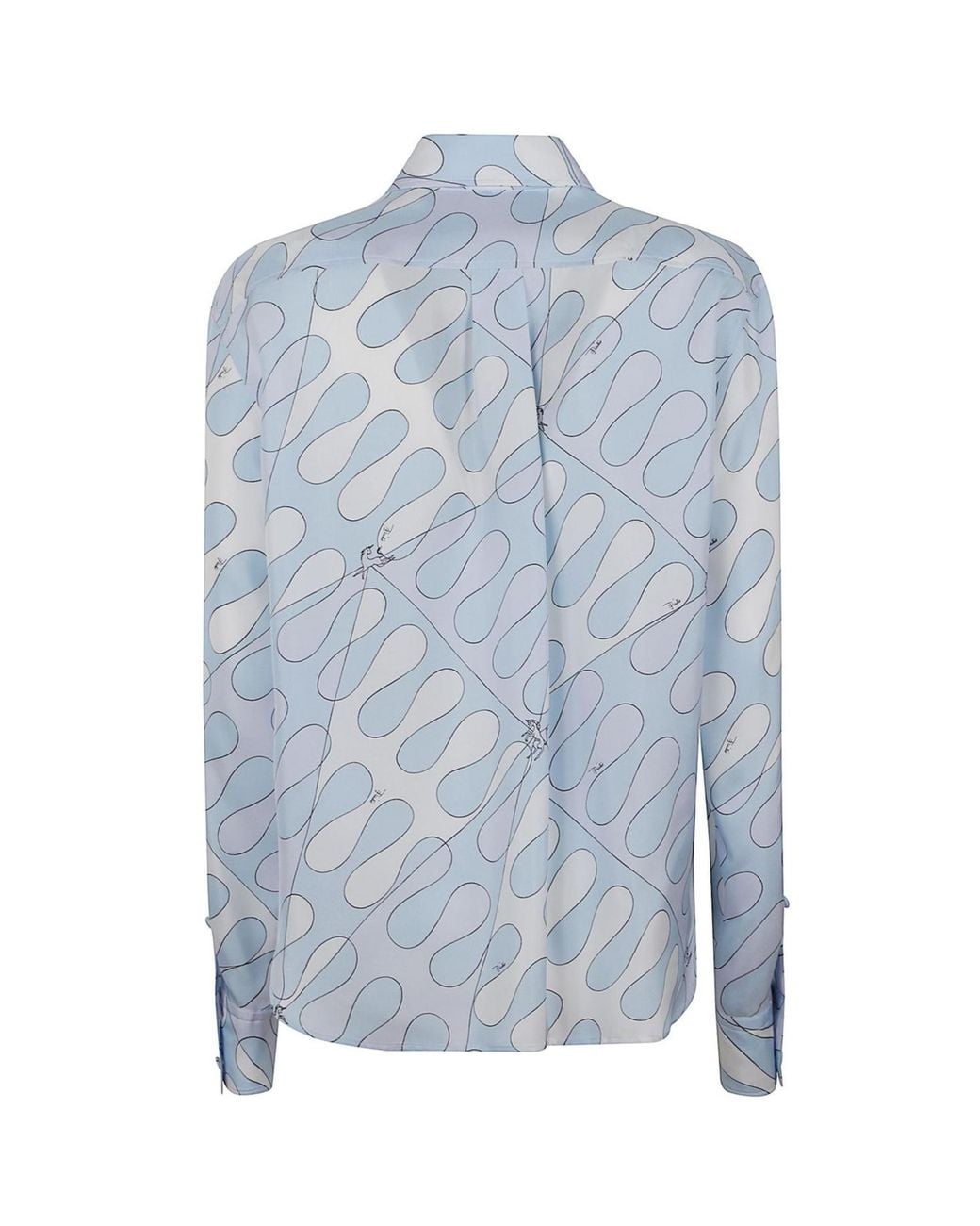 Emilio Pucci Blue Pucci All-Over Print Shirt