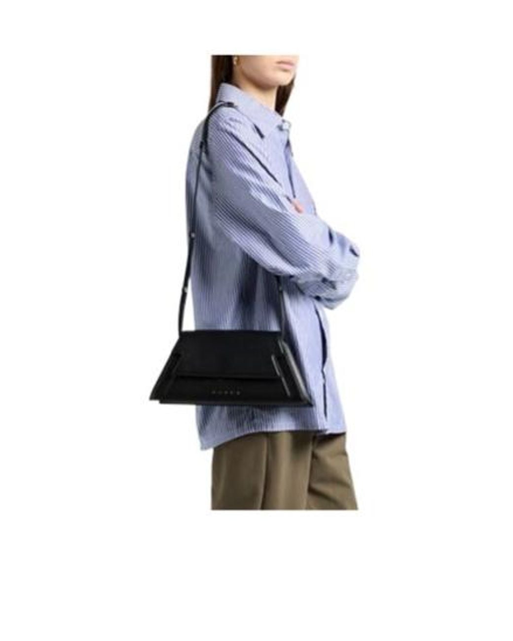 Marni Black Plain Colour Cross-Body Bags