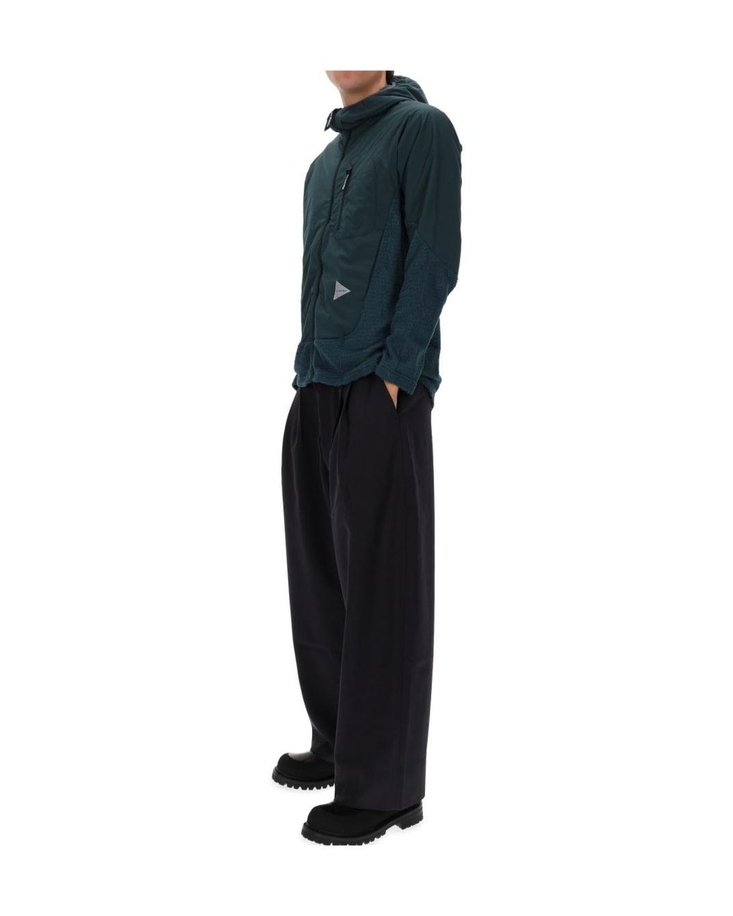 And Wander Blue Alpha Direct Hooded Casual Jacket for men