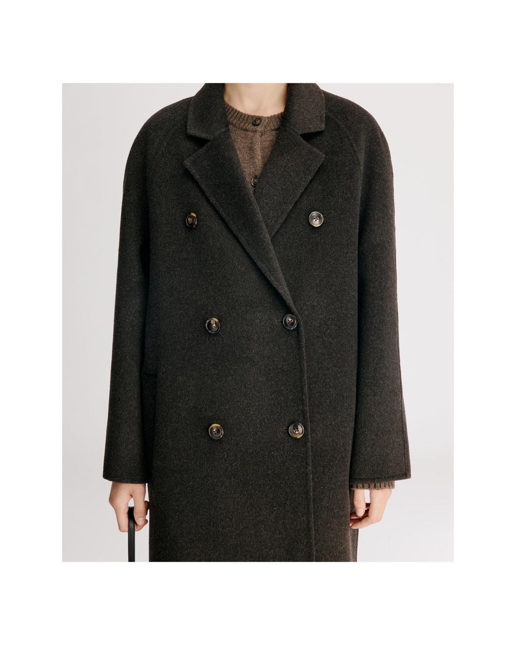 Loulou de Saison Black Irvin Long Double-Breasted Coat