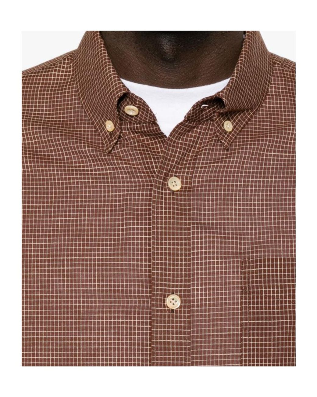 The Row Brown Pompeo Cotton Shirt for men