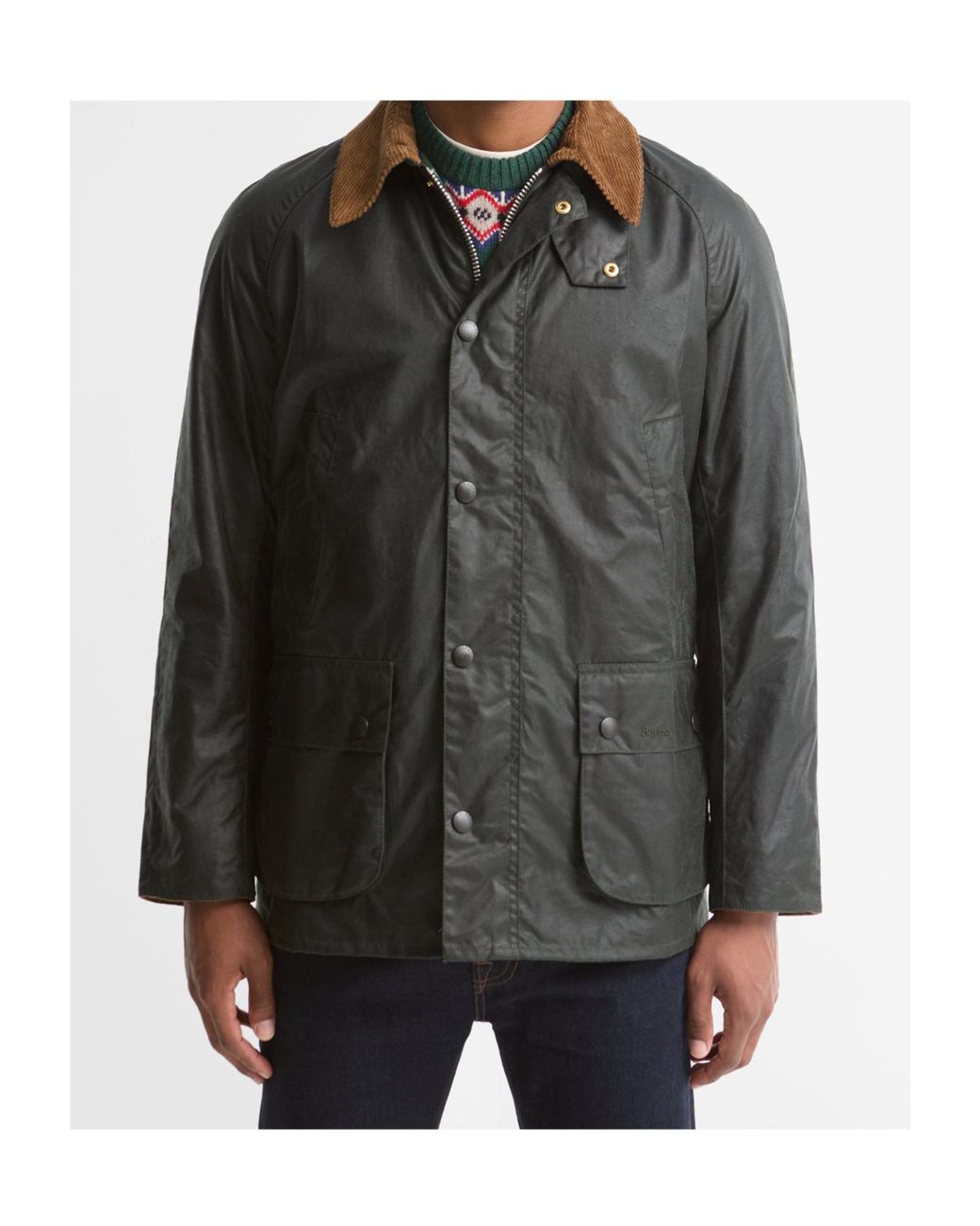 Barbour Black Ashby Wax Jacket for men