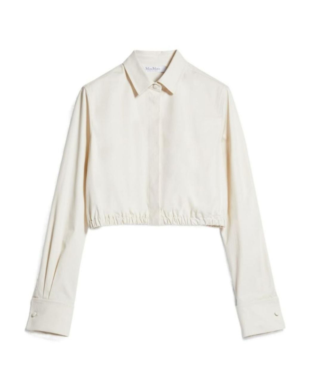 Max Mara White Tevere Stretch Twill Shirt