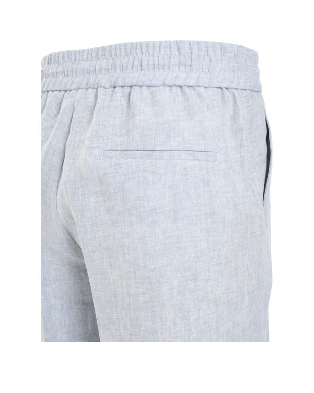 Peserico Blue Linen Shorts for men