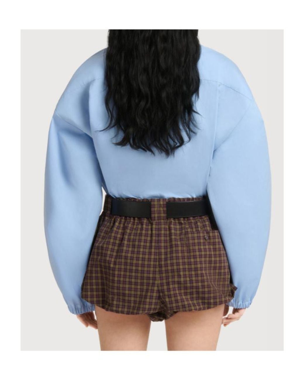 Marni Blue High-Neck Drawstring Top