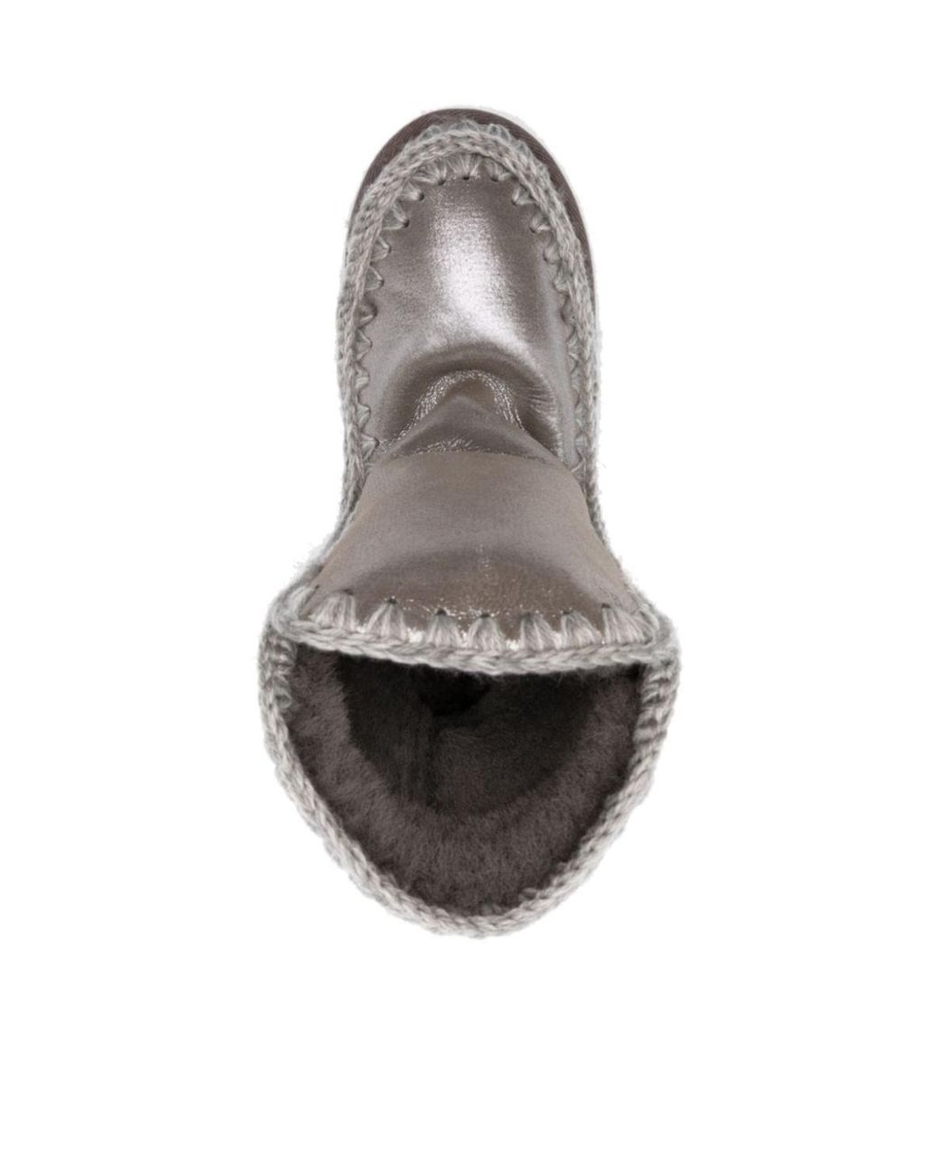 Mou Gray Round-Headed Short Boots