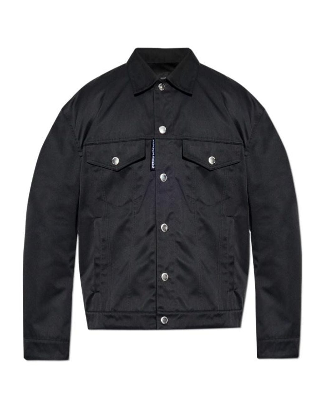 DSquared² Blue Logo Label Oversized Jacket for men