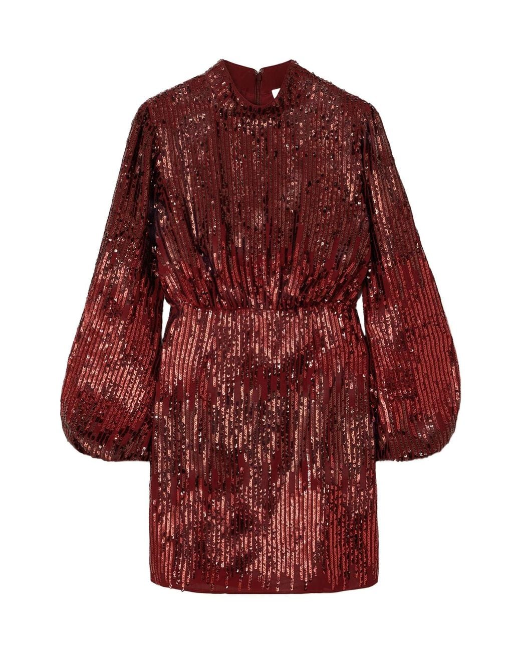 Rixo Red Long Sleeved Dress
