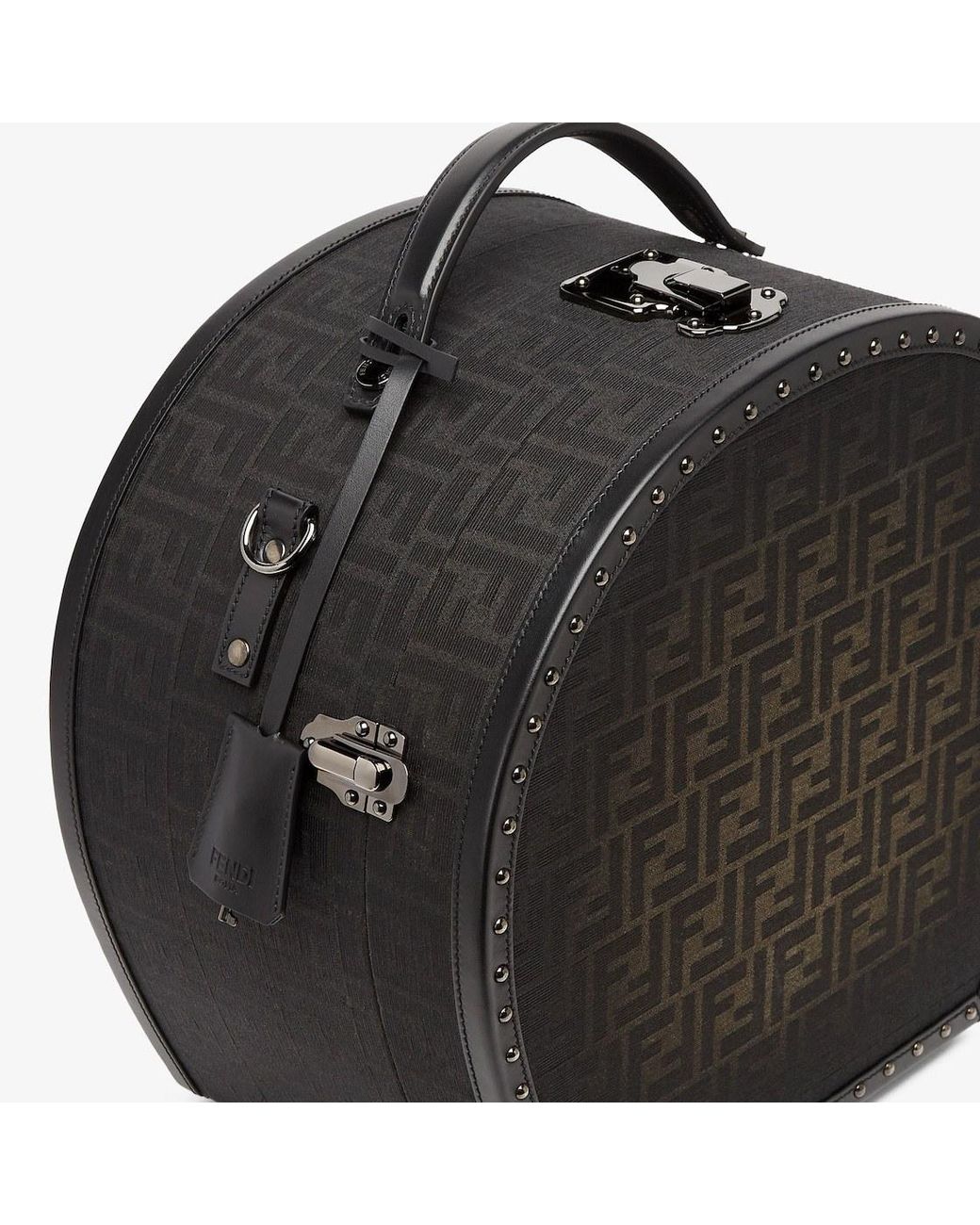 Fendi Black Ff Jacquard Hat Box for men