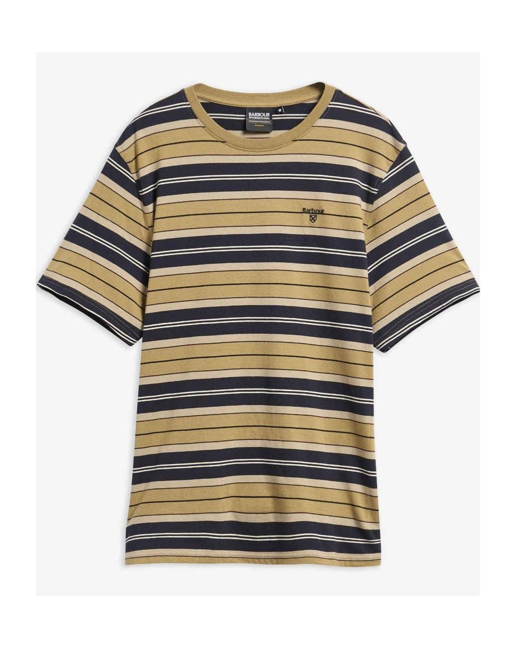 Barbour Multicolor Striped Crew Neck Short Sleeve Tee for men
