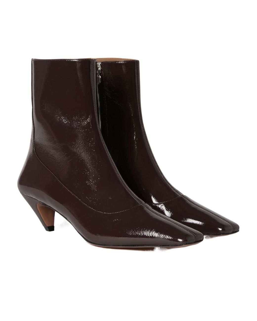 Stella McCartney Brown Pointed Toe Zipped Boots