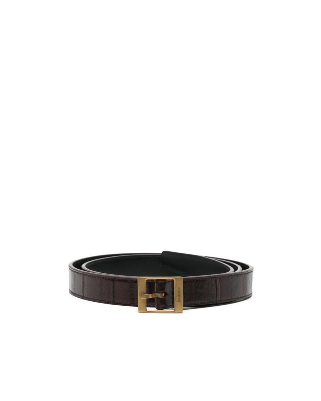 Saint Laurent White Logo Belt