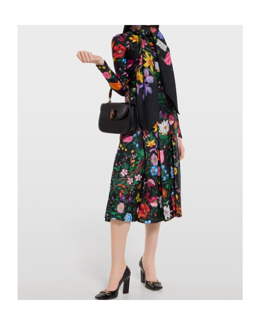 Gucci Blue Printed Silk Wool Shawl
