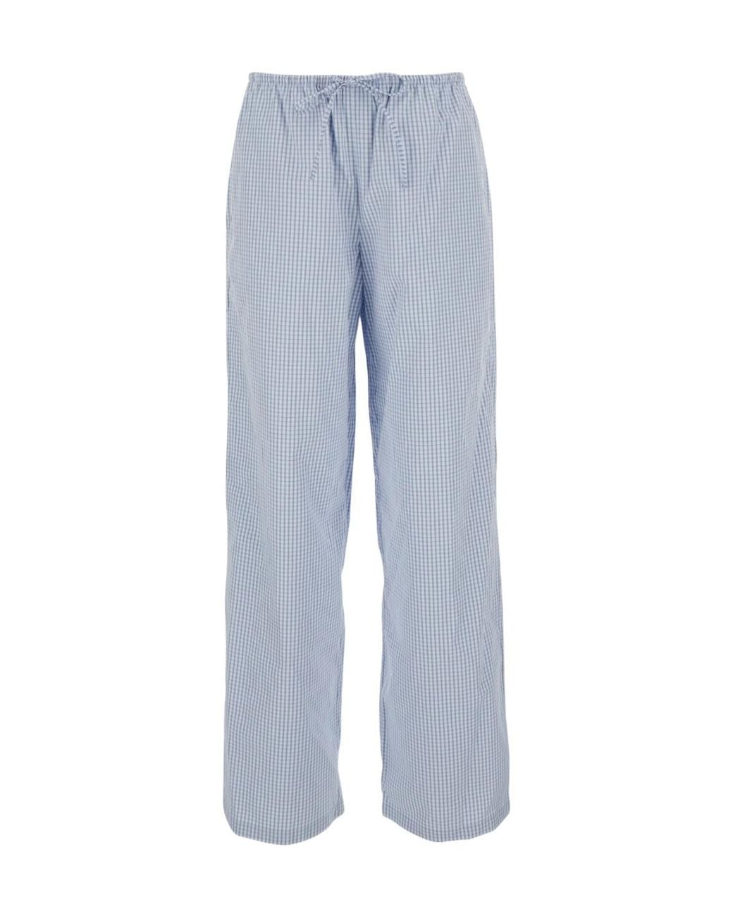 DUNST Blue Pajama String Check Pants