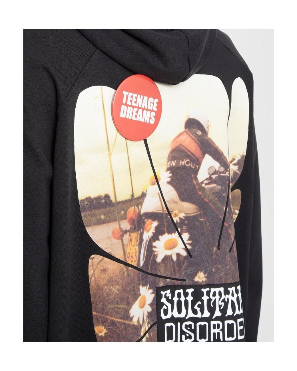 Raf Simons Black Teenage Dreams Hoodie for men