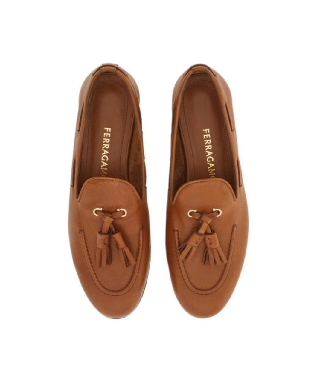 Ferragamo Brown Tassel-Detail Loafers