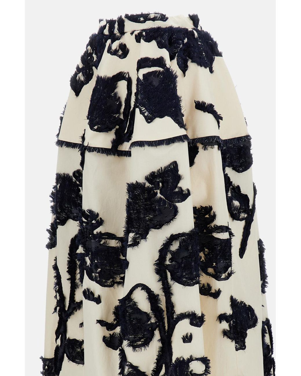 Erdem White Fil Coupe Poplin Skirt