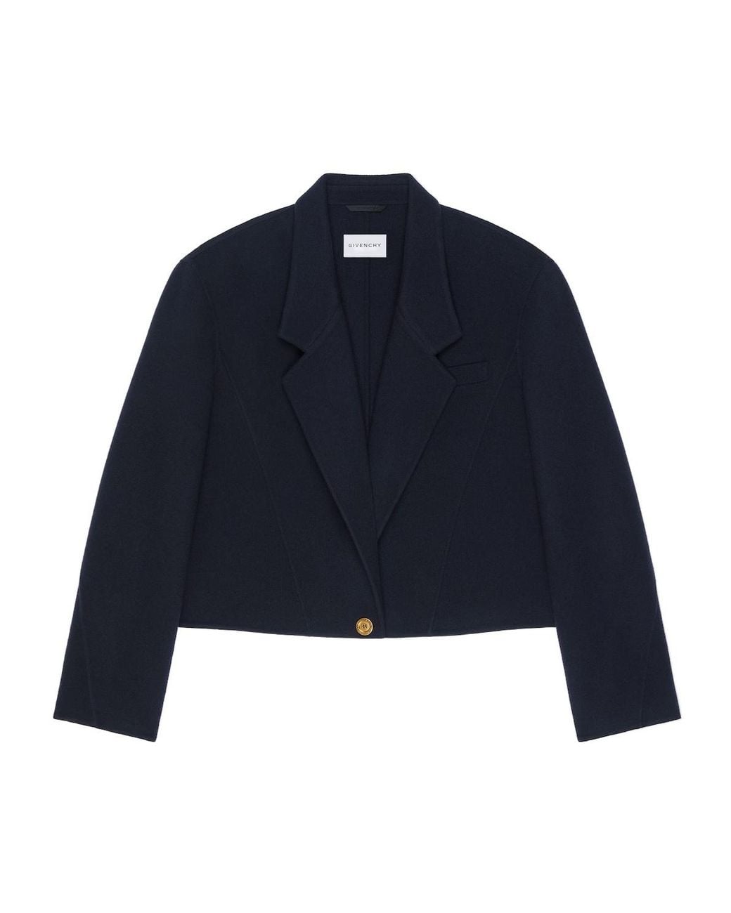 Givenchy Blue Cropped Boxy Tailoring Coat