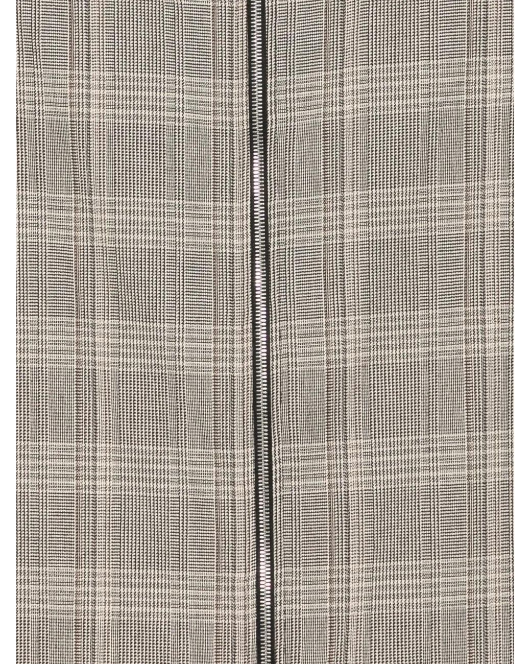 Patrizia Pepe Gray Checked Long Skirt