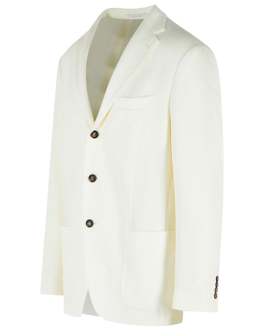 Eleventy White Single-Breasted Patch-Pocket Blazer for men