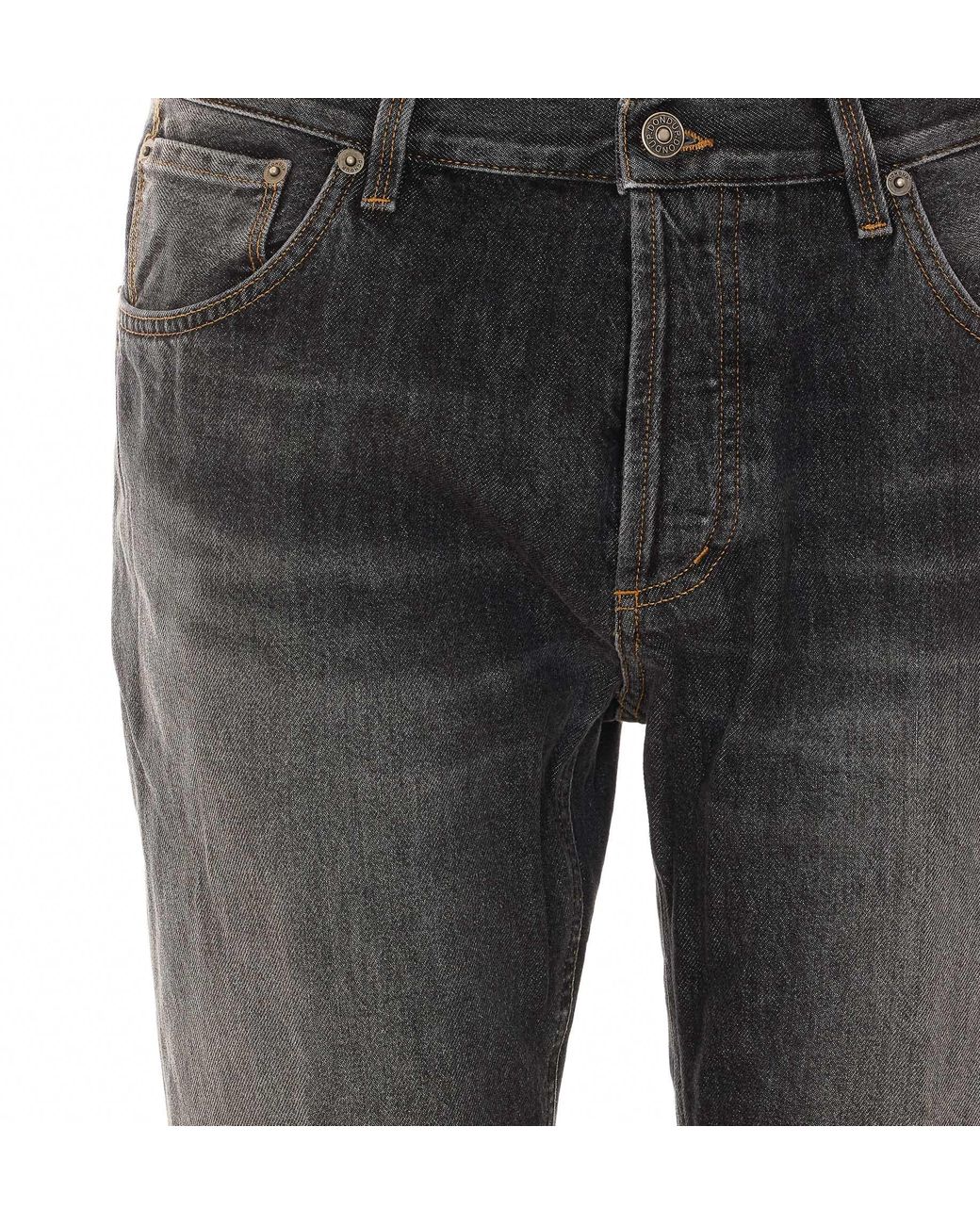 Dondup Gray Brighton Carrot-Fit Jeans for men