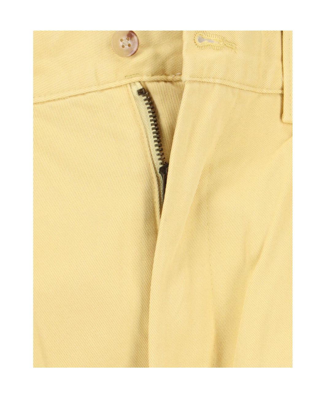Polo Ralph Lauren Yellow Pleat-Detail High-Waist Trousers for men