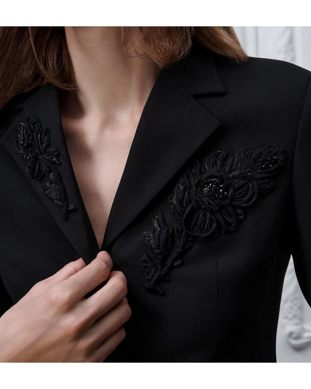 Dior Black Embroidered Bar Jacket