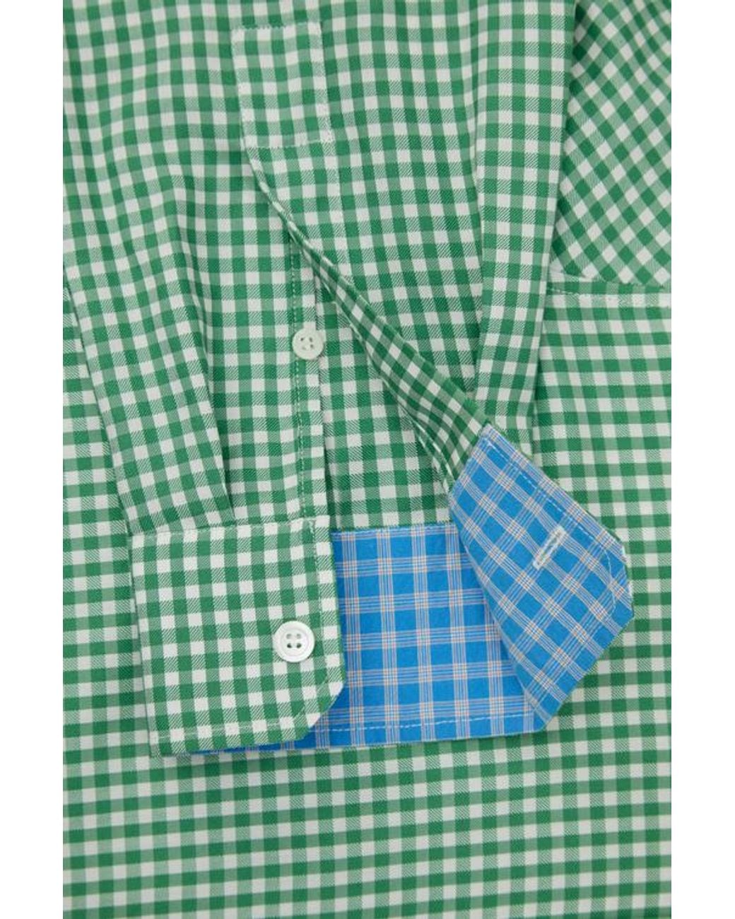 Loewe Green Long Sleeve Checked Shirt