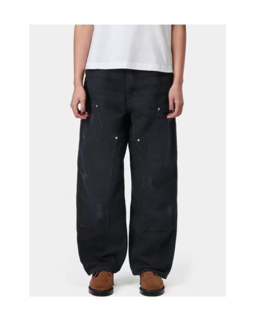 Carhartt Black Logo Patch Double-Knee Trousers