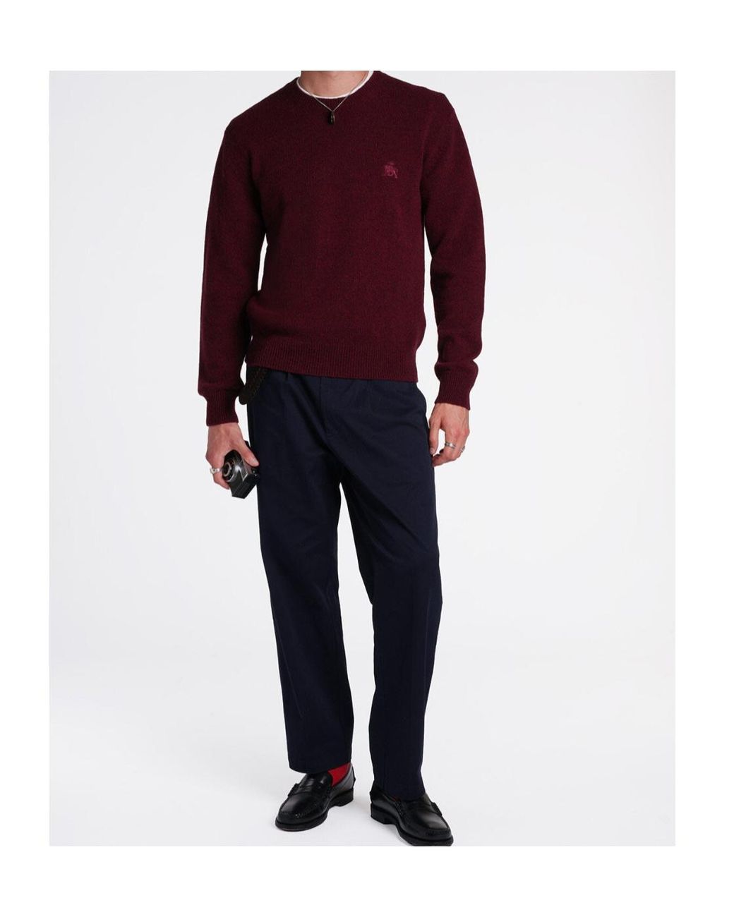 Baracuta Embroidered Crew-Neck Sweater for men