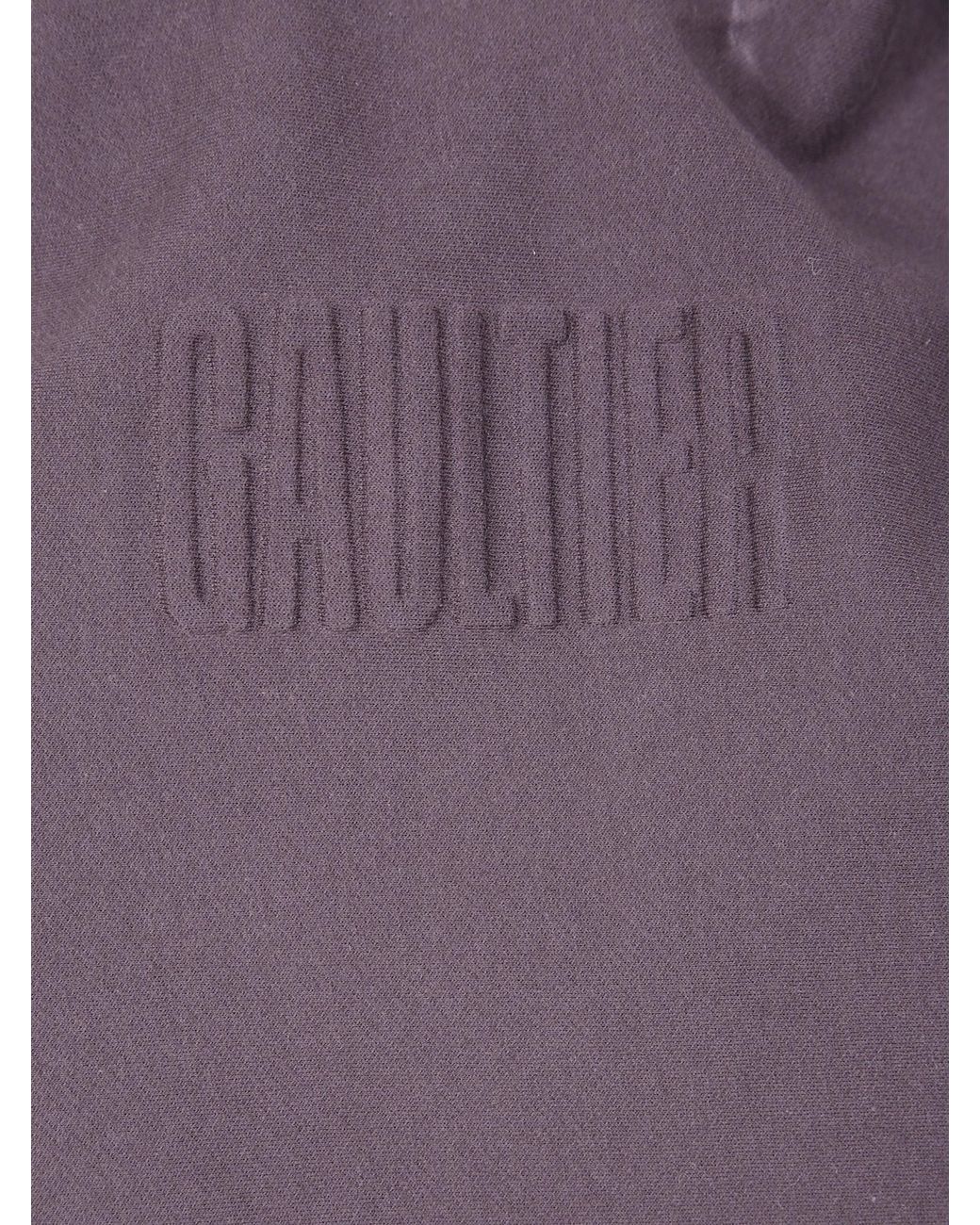 Jean Paul Gaultier Purple Embossed-Logo Hoodie