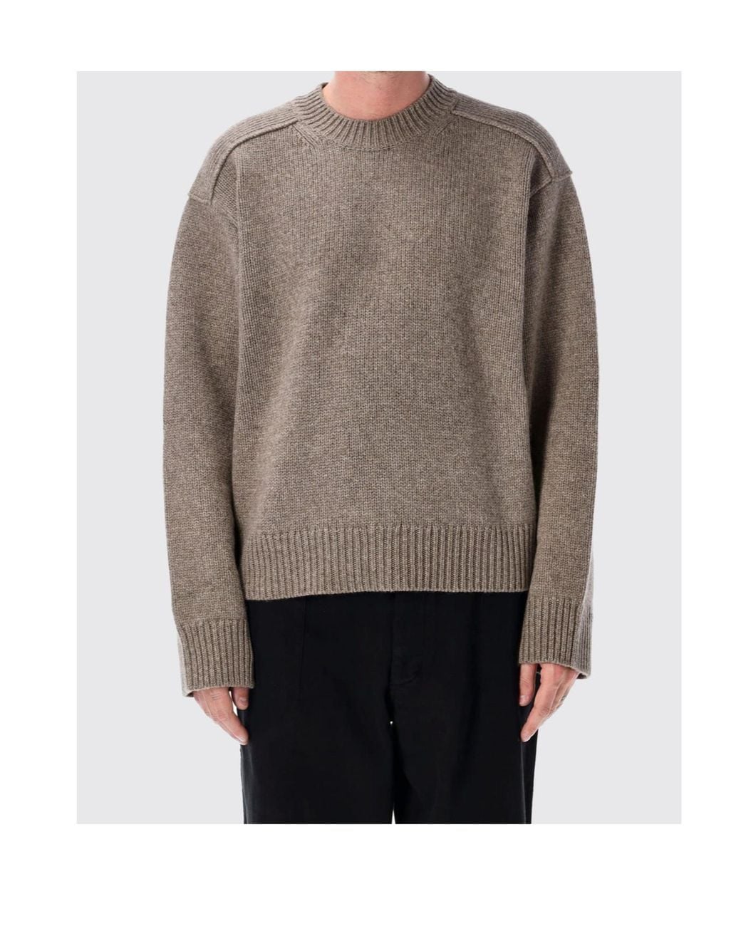 Studio Nicholson Gray Berez Ribbed Knitted Sweater for men