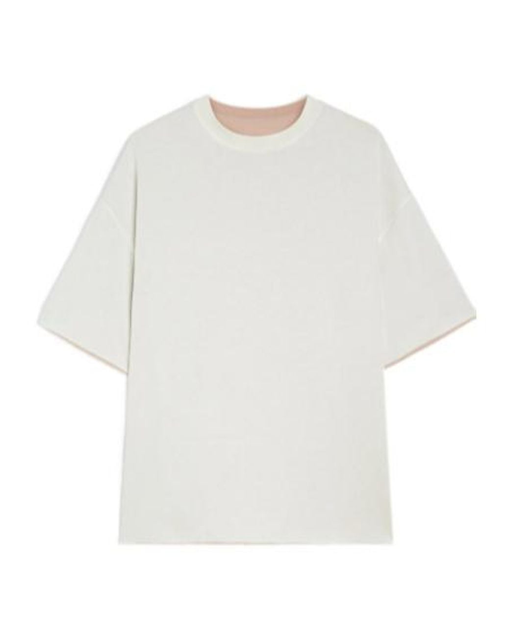 Jil Sander Natural Double Layer Crewneck T-Shirt for men