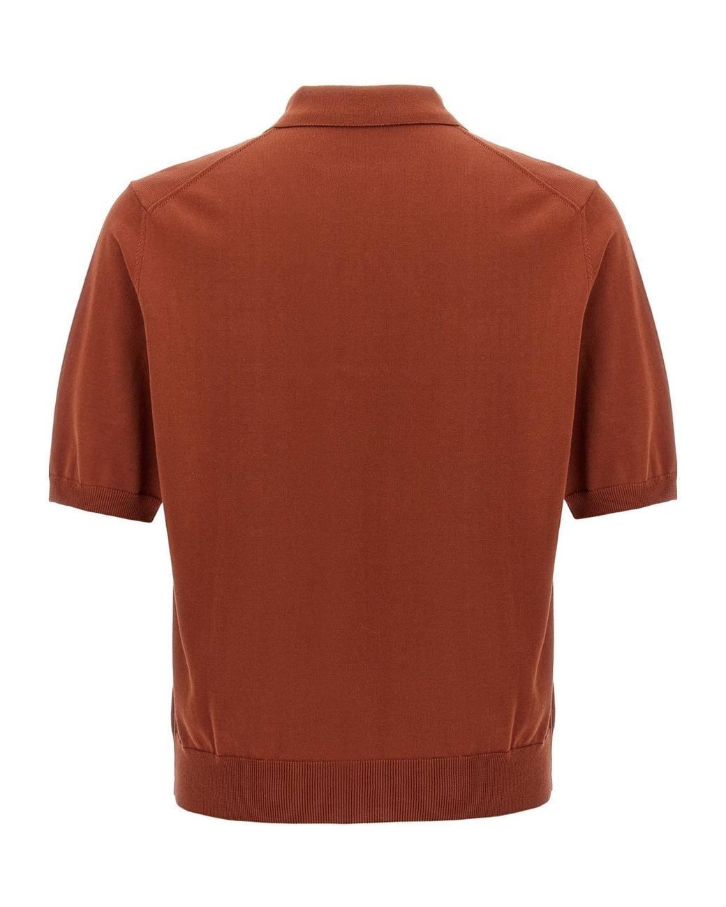 Zanone Brown Classic Polo Shirt for men