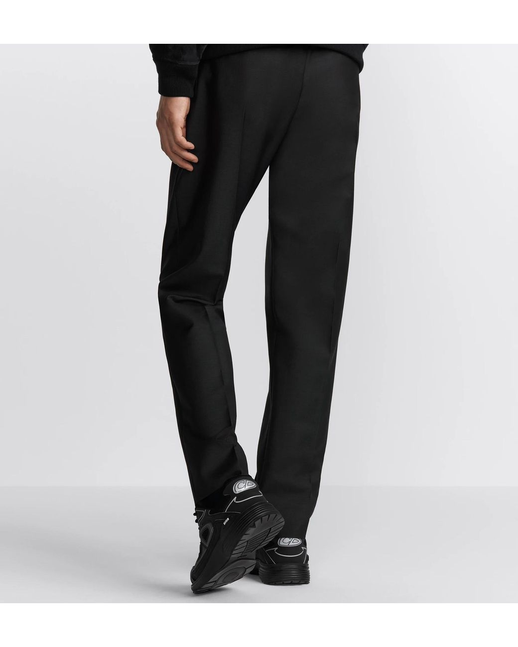 Dior Black Homme High Waisted Straight-Leg Pants for men