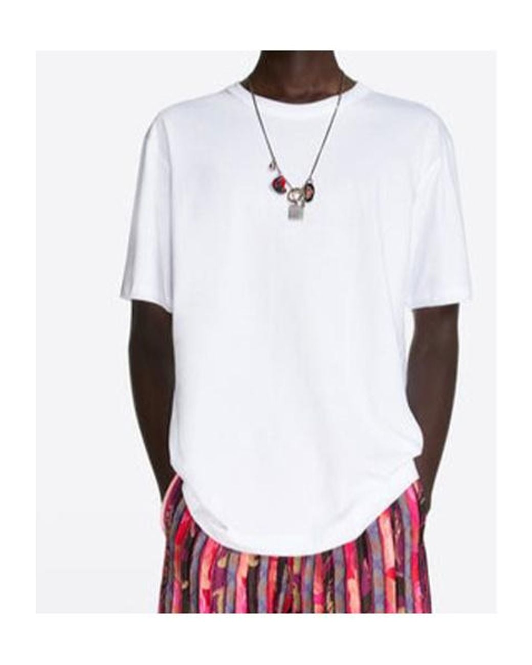 Dries Van Noten White Short-Sleeved Oversized T-Shirt for men