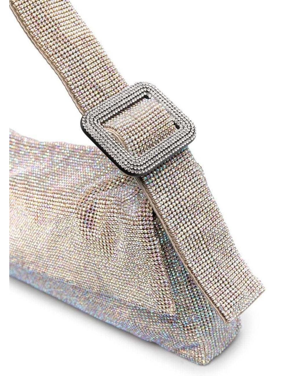 Benedetta Bruzziches Gray Embellished Design Shoulder Bag