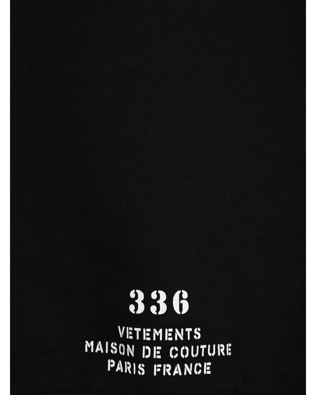 Vetements Black Logo-Print Pocket Hoodie for men
