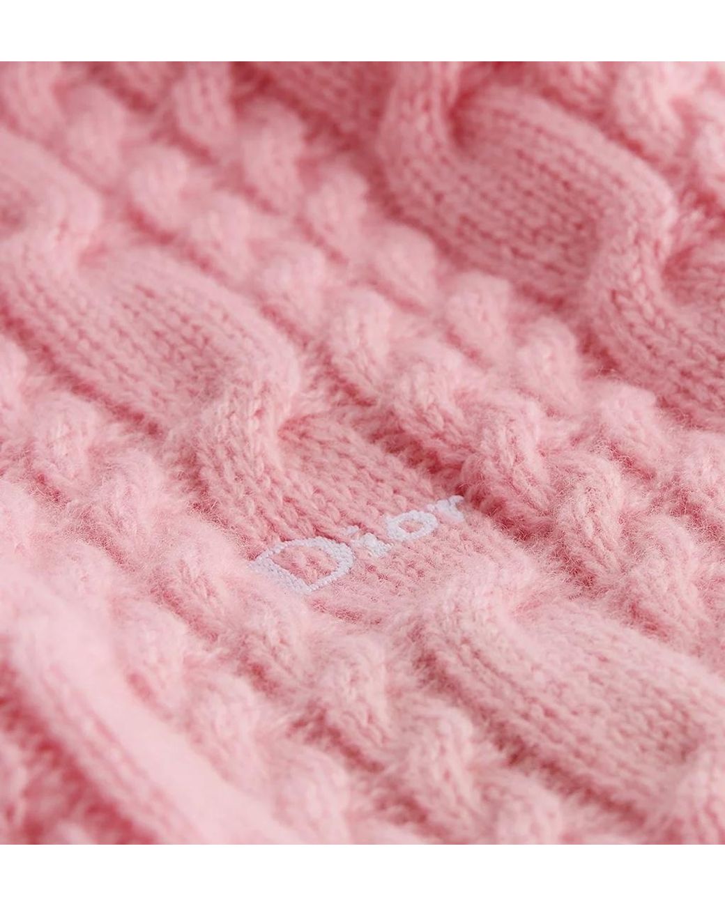 Dior Pink Cable-Knit Sweater for men