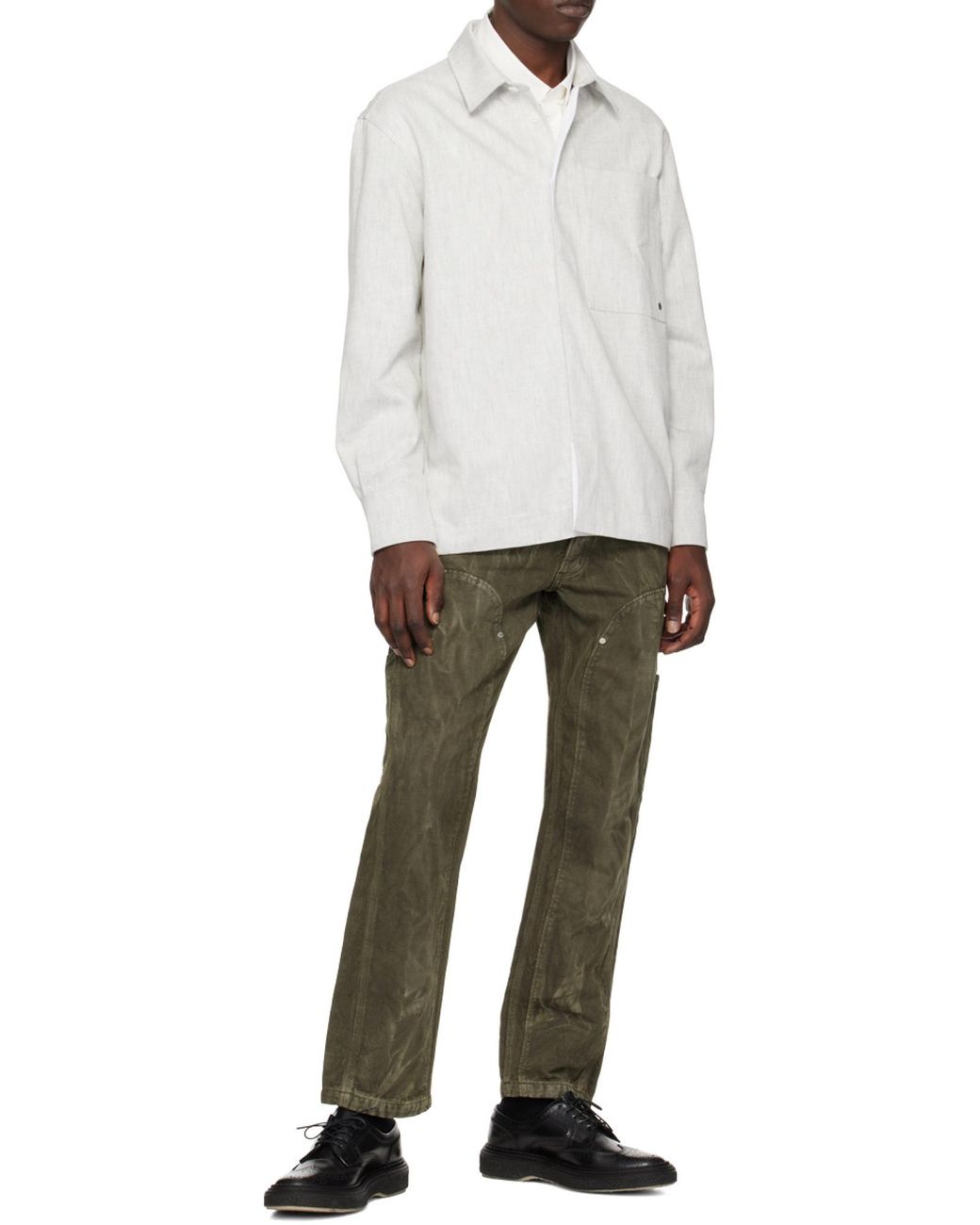 Etudes Studio Green Études Studio Youth Logo Patch Jeans for men