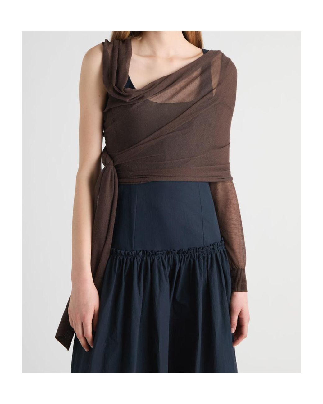 Paloma Wool Brown Asymmetrical Top