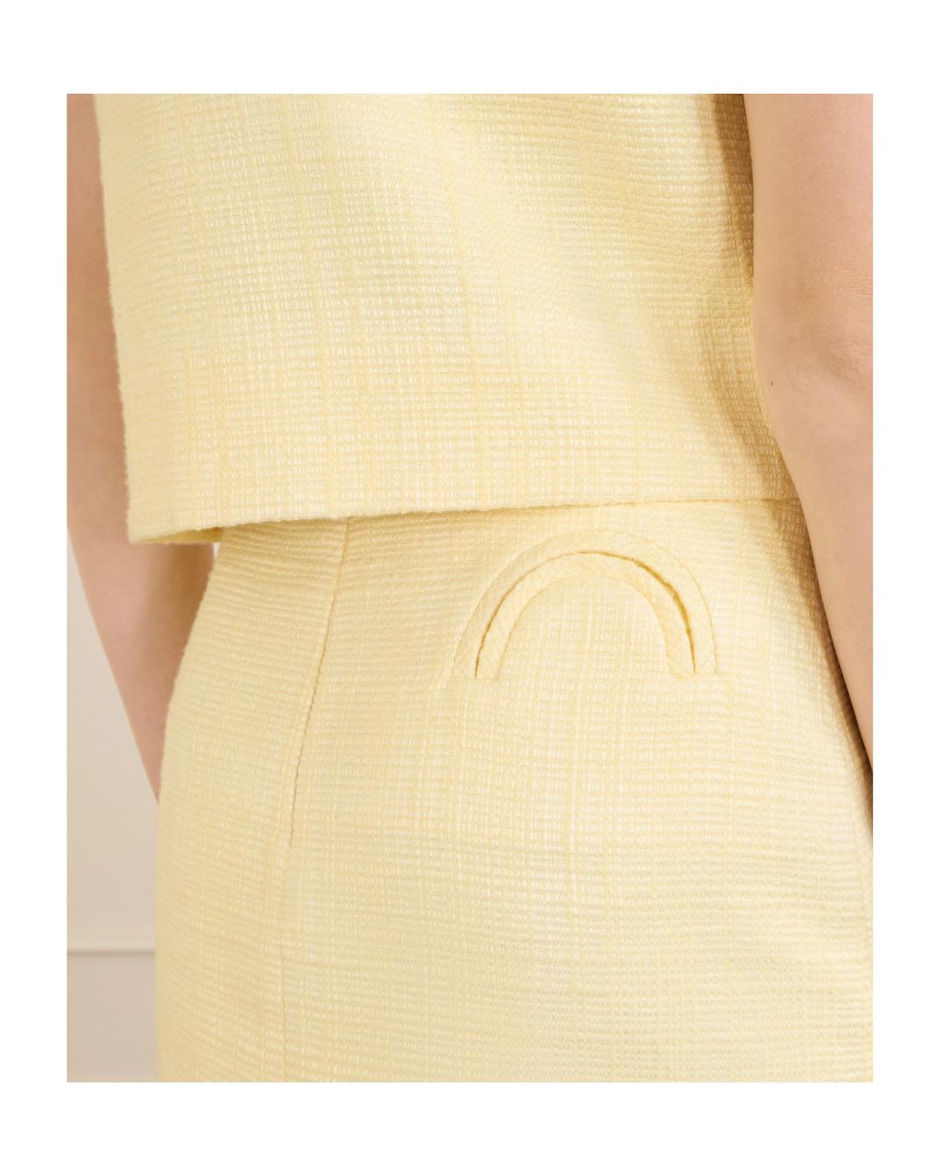 Blazé Milano Natural Cotton Blend Mini Skirt