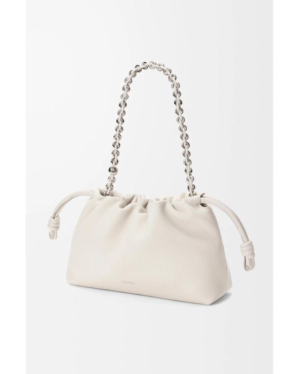 Loewe White Flamenco Medium Shoulder Bag