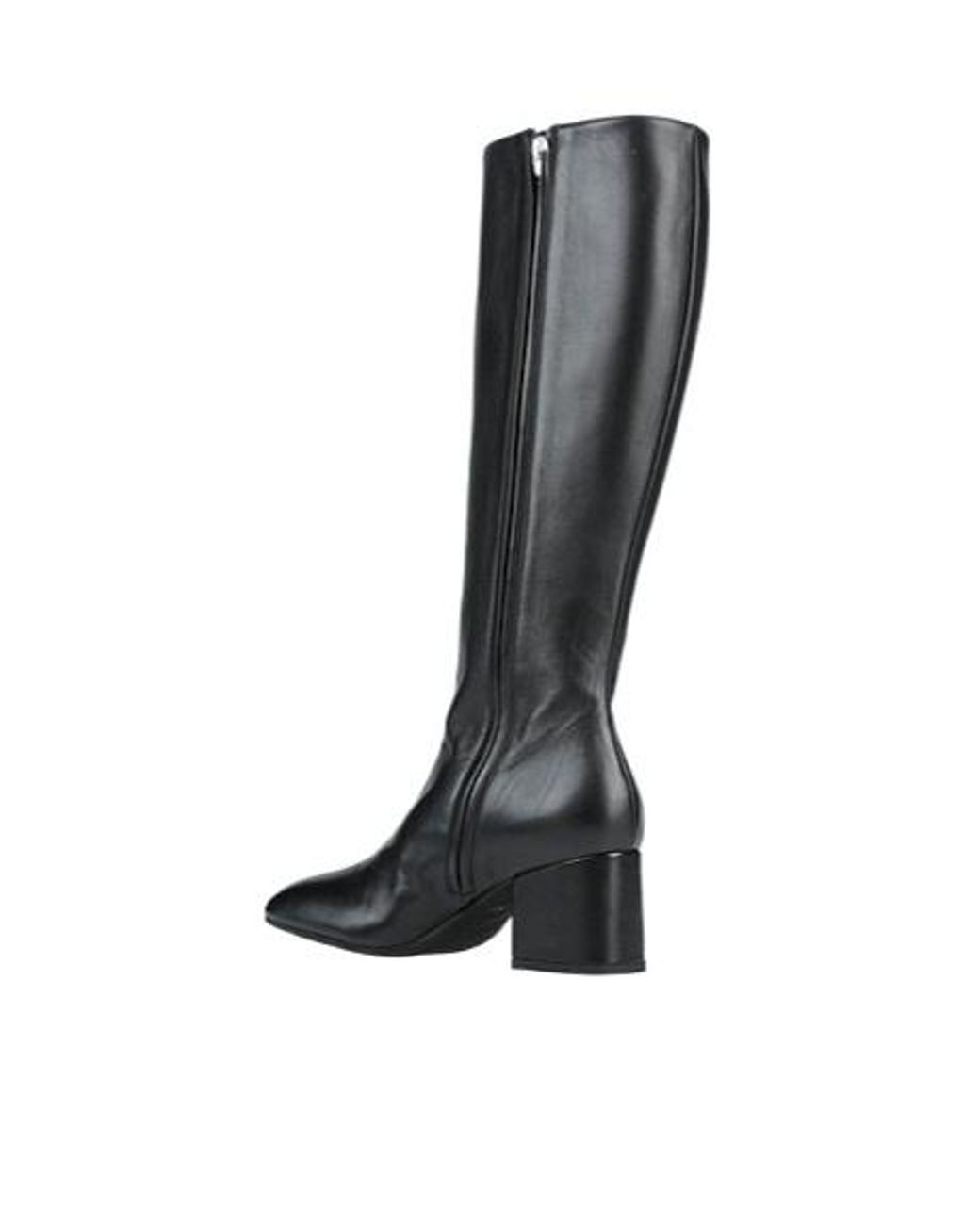 Marni Black Minimal Square-Toe Leather Boots