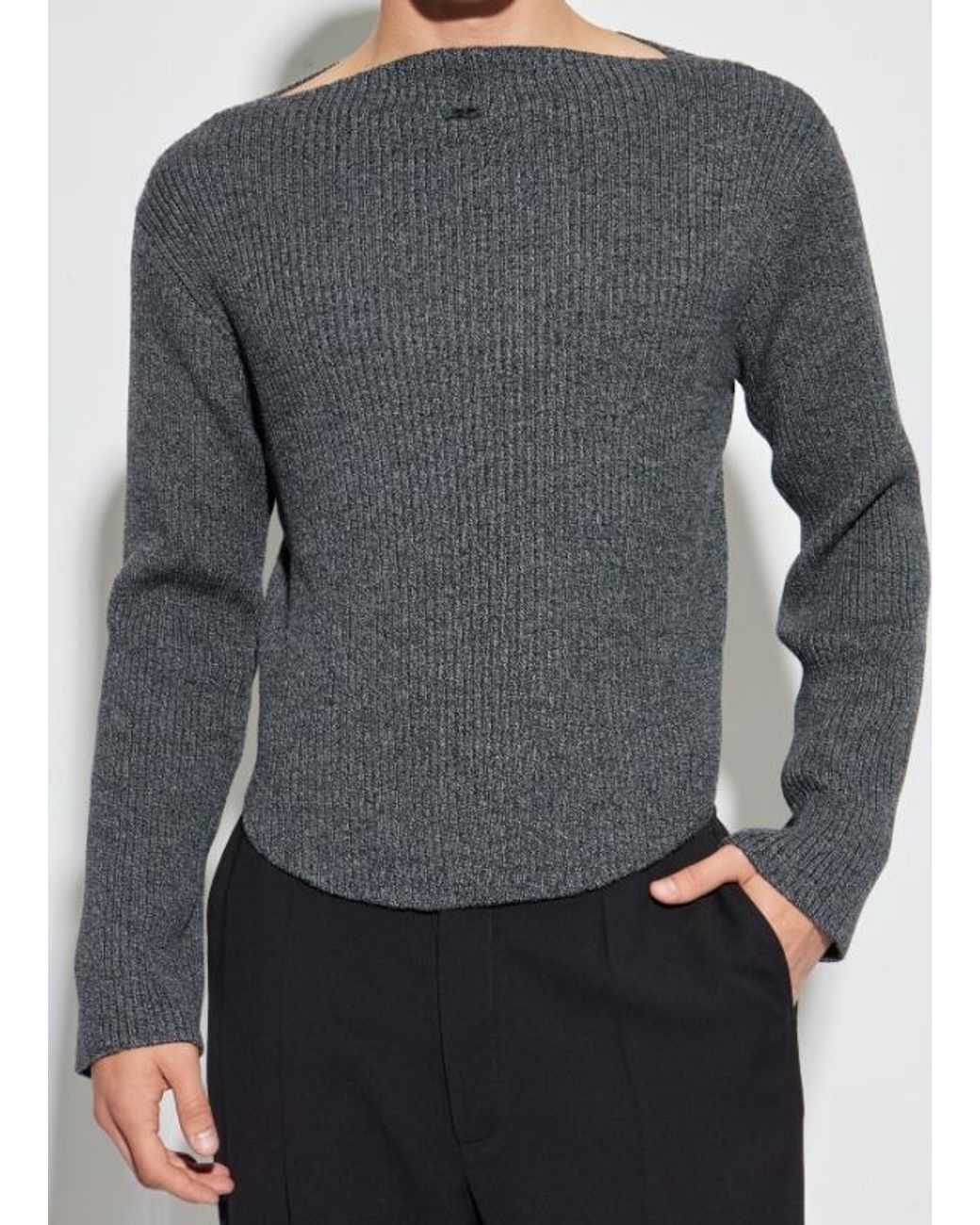 Courreges Gray Long Sleeve Sweater for men