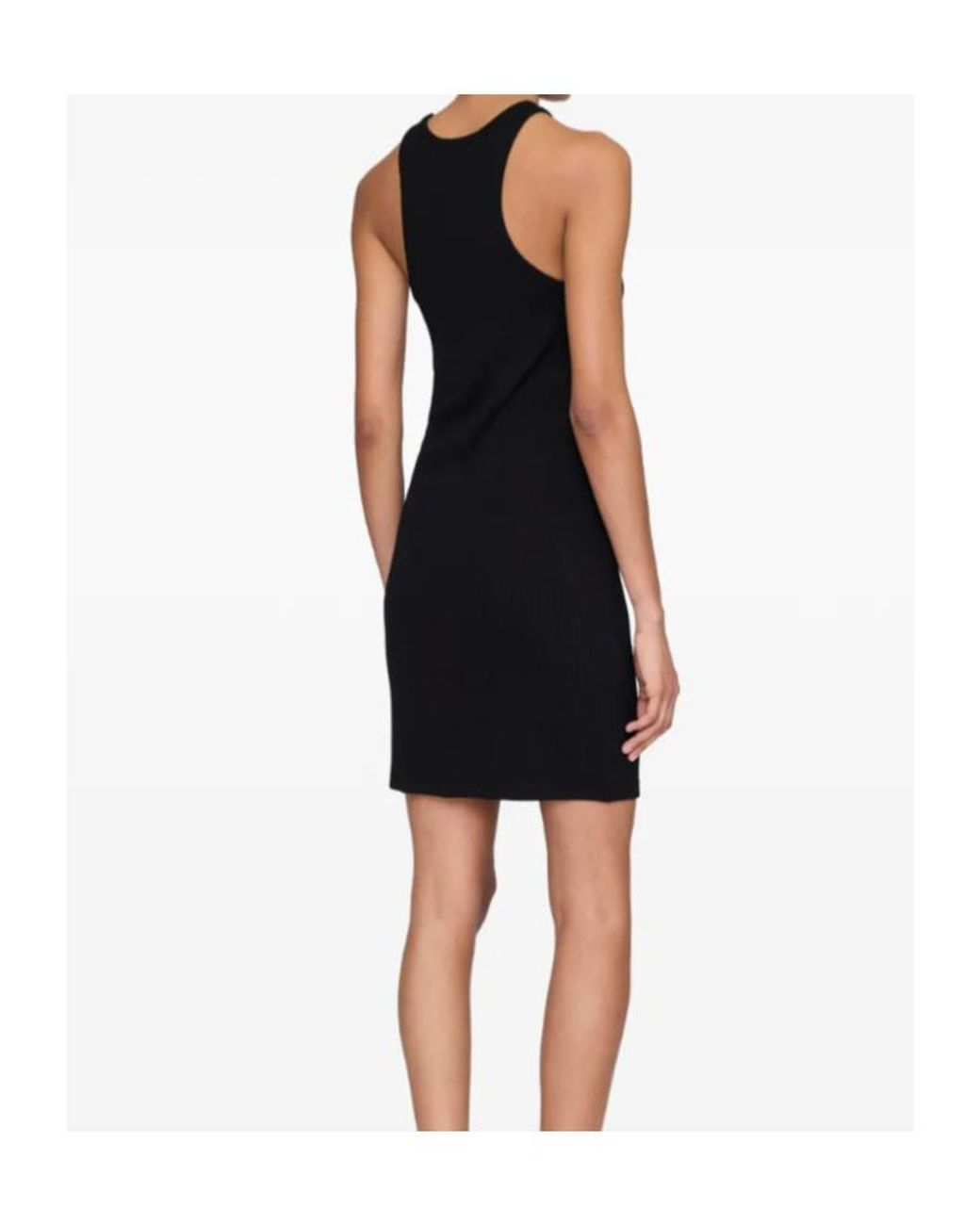 Anine Bing Black Oversized Straight T-Shirt Dress