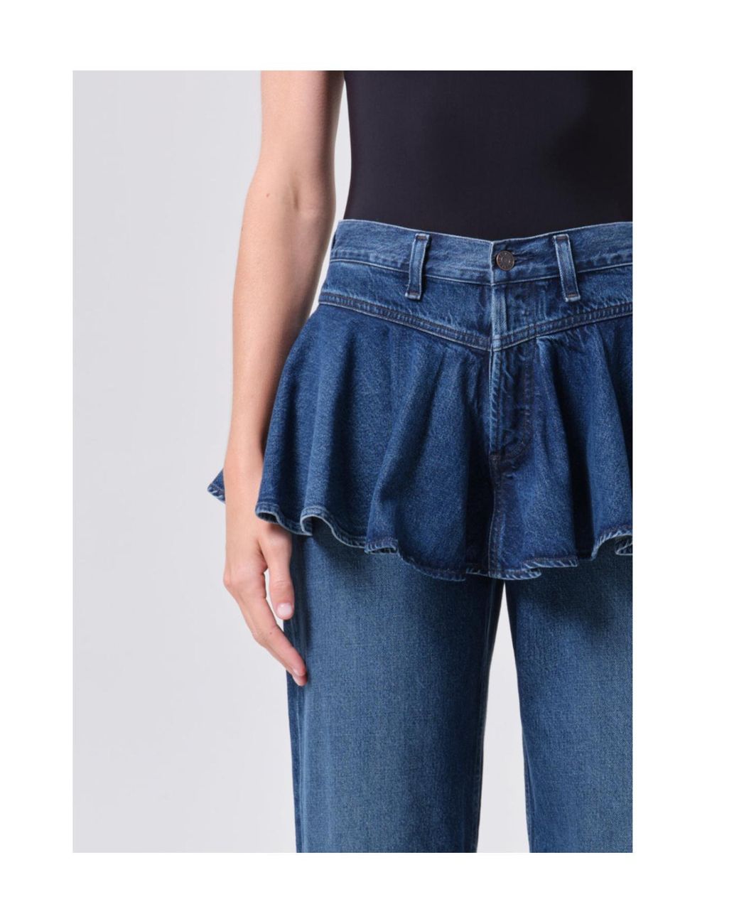 Agolde Blue Peplum Jean (Weightless)
